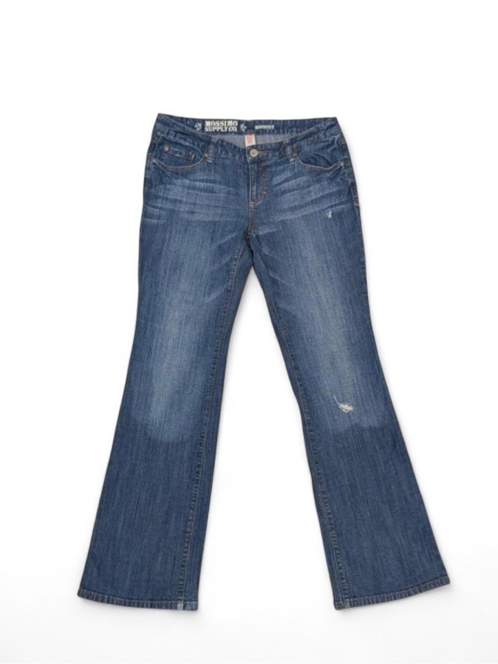 Mossimo Supply Co. Women's Dark Blue Low Rise Flare Jeans - Junior 11R
